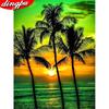 Алмазная мозаика Пейзаж 5D DIY Алмазная картина Полное круглое дерево Изображение Rhinestone