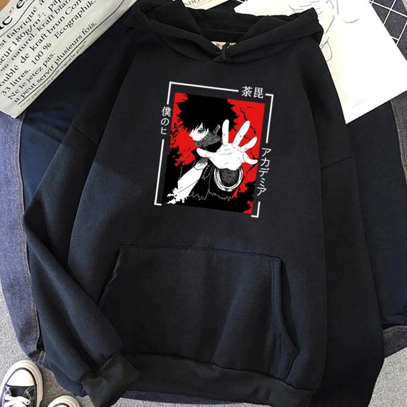 Толстовки с капюшоном из японского аниме «Мой герой Академии» унисекс Kawaii Shoto Todoroki уличная одежда с графикой унисекс толстовки Harajuku Dabi мужские унисекс