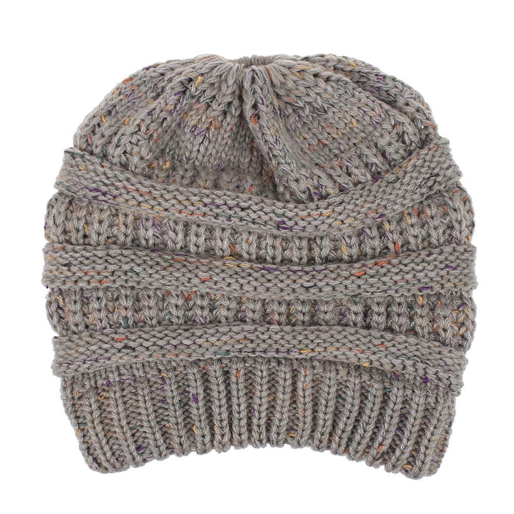 Women's Trendy Autumn and Winter Warm Hat Ladies Fashion Outdoor Knitted Woolen Pullover Hat