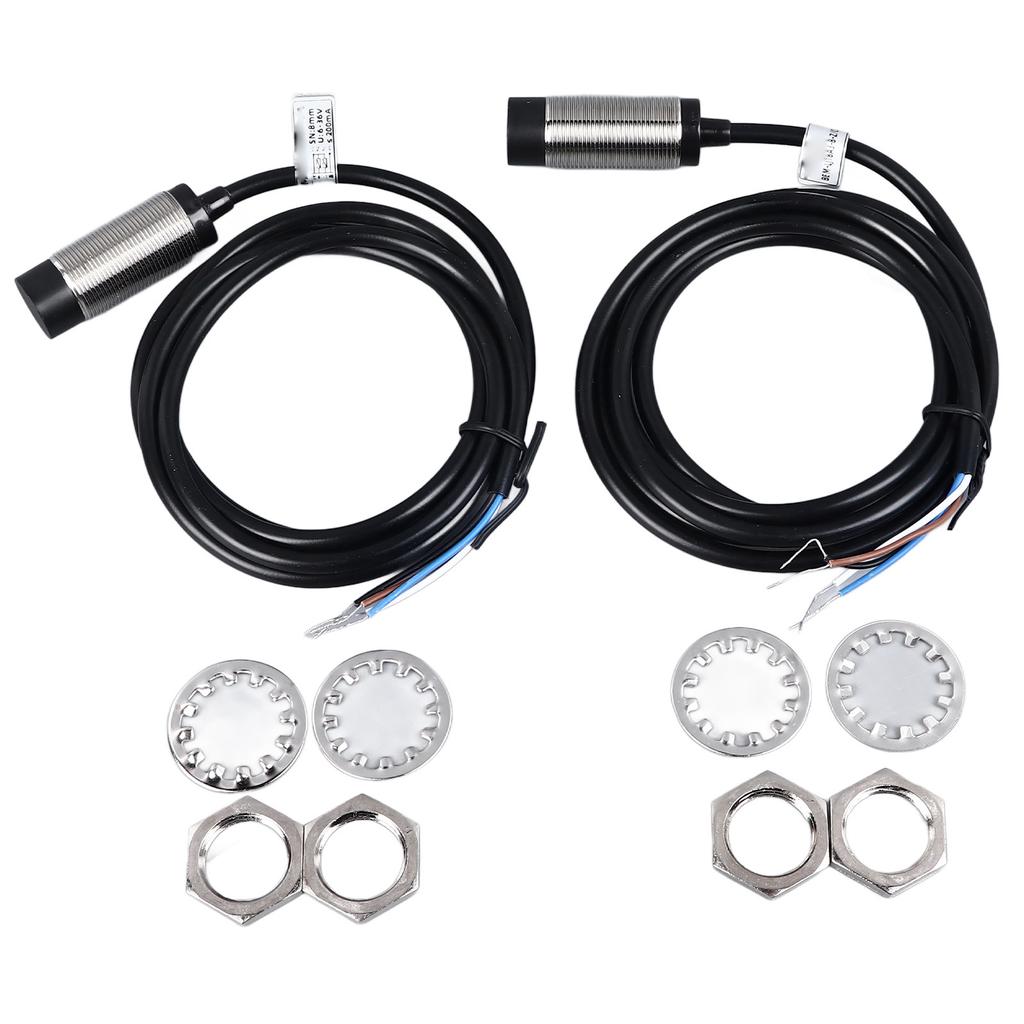 2 шт. Индуктивный датчик приближения 8 мм, расстояние обнаружения, постоянный ток, 4 провода, NPN, NO, NC, датчик приближения