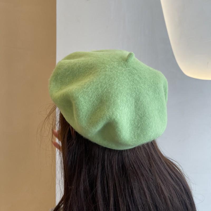 Берет из шерсти в корейском стиле Beilei: Универсальная шляпа художника на осень/зиму