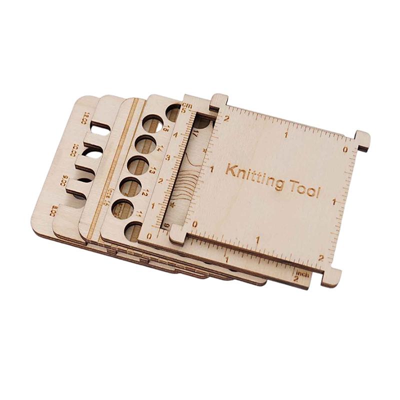 Деревянная спица линейка калибр калькулятор для вязания линейка плотности ткачество своими руками измерительные инструменты линейка для вязания принадлежности для шитья