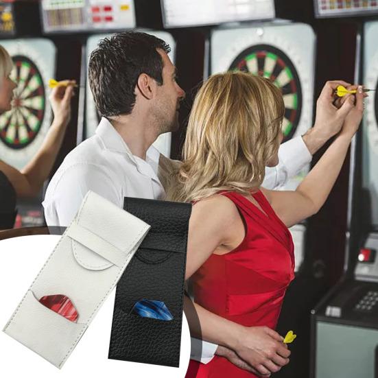 Faux Leather Dart Case Protective Dart Carrying Bag Dart Accessories Storage Organizer for Home School Travel Outdoor