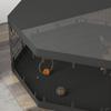 Dog playpen, indoor enclosure, 8 folding panels, door, steel, 61 x 61 cm, black