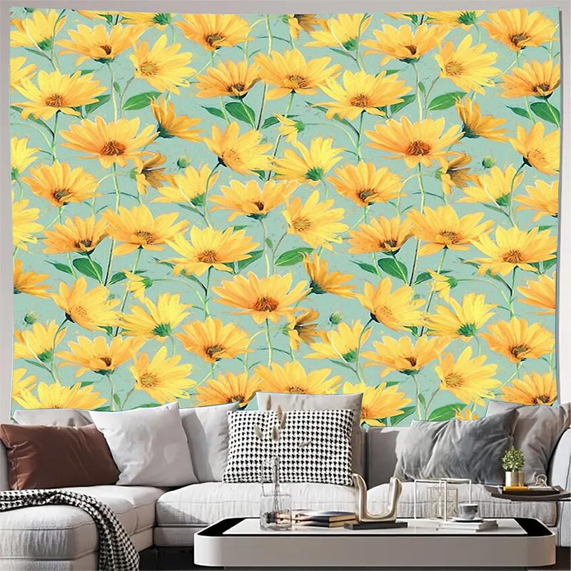 Boho Tapestry Wall Hanging Nature Floral Sunflowers Aesthetic Room Decor Home Living Room Bedroom Wall Art Gift