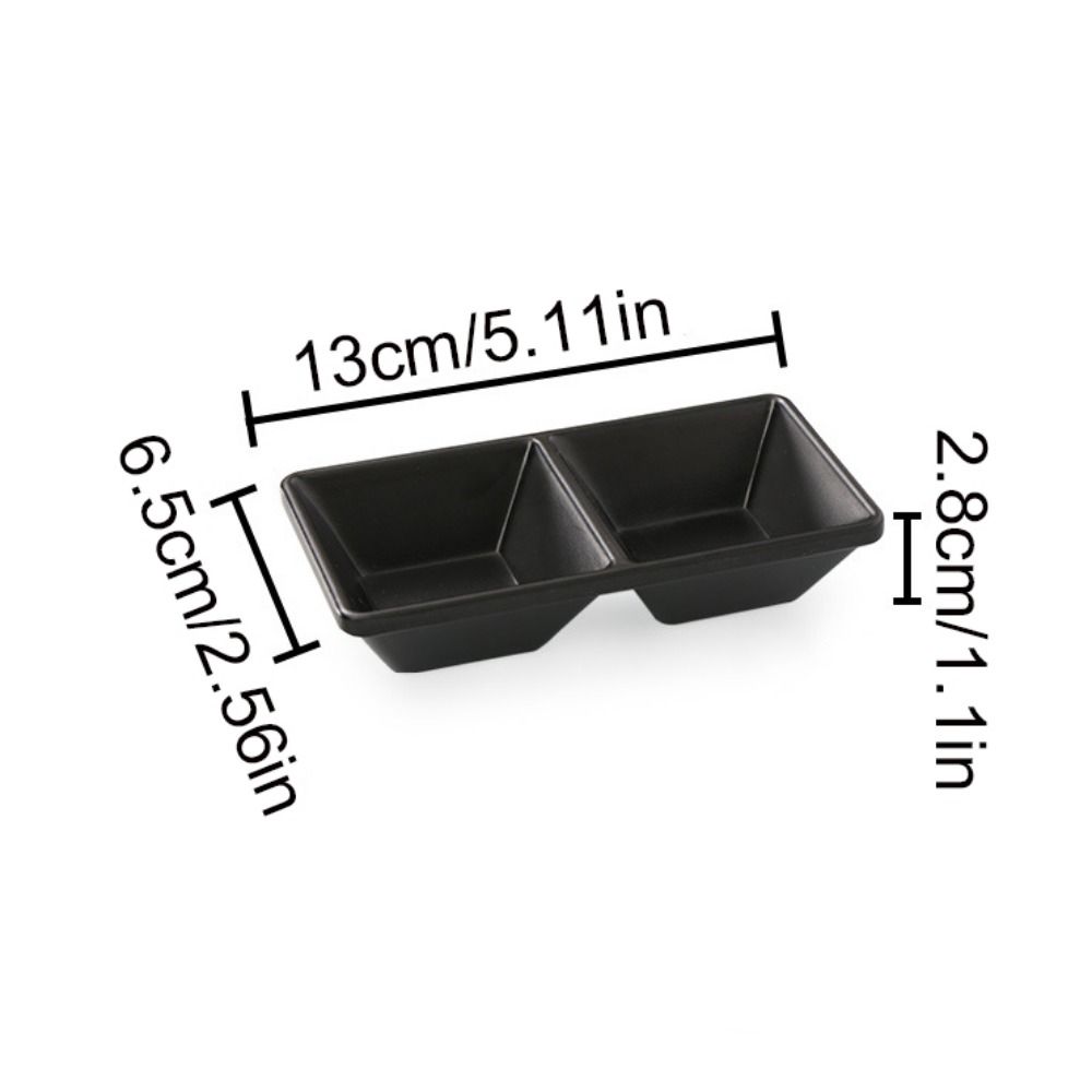 Black Seasoning Plate Japanese Style Sushi Soy Dipping Sauce Bowl Snack Plate  Home