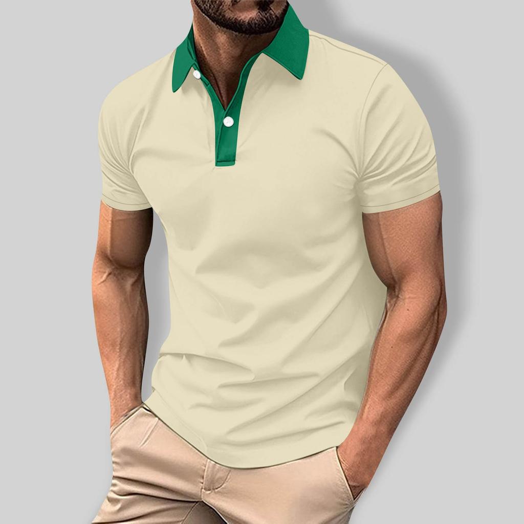 Мужская летняя дышащая рубашка с короткими рукавами и культурой отдыха