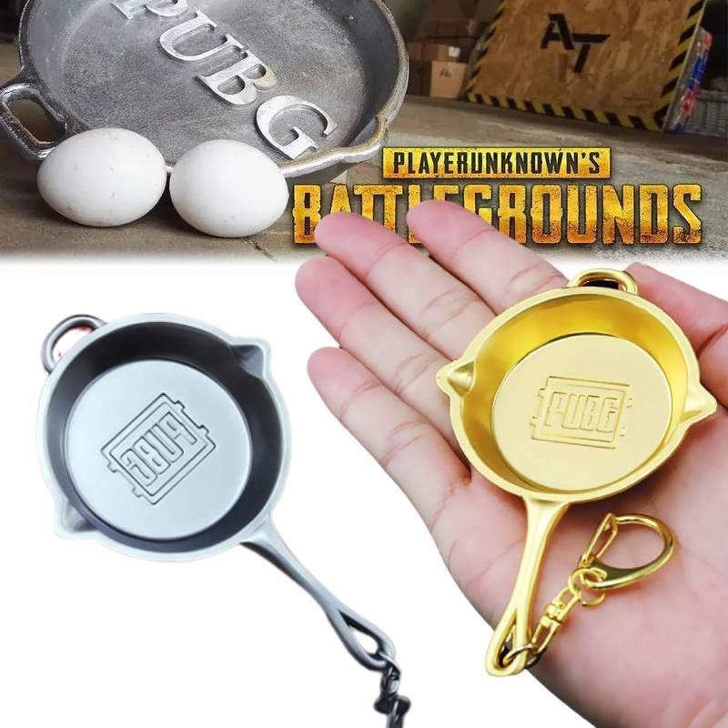 Премиальный брелок для ключей в виде сковороды PUBG из цинкового сплава, металлический сувенир для геймеров и коллекционеров