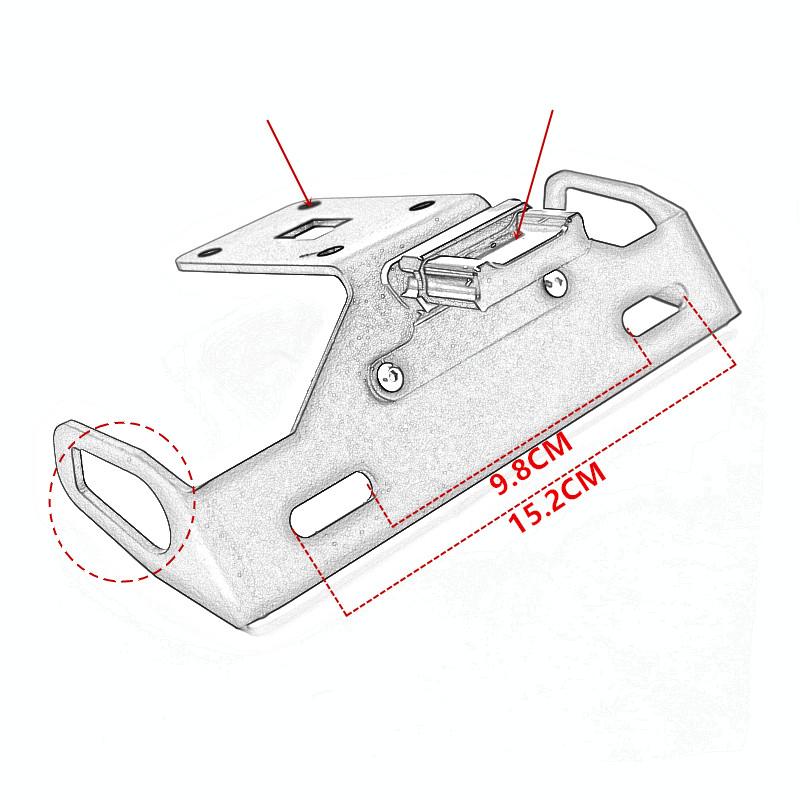 Держатель номерного знака Kawasaki Z1000, кронштейн светодиодного фонаря для KAWASAKI Z1000 2014-Z1000R, держатель заднего номерного знака