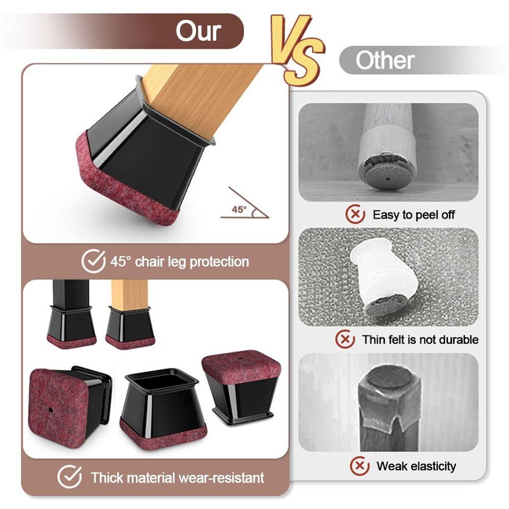 New Silicone Chair Leg Felt Covers Reduce Noise Thickened Furniture Legs Cover Sofa Non-slip Floor Protector