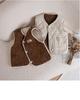 Детский жилет без рукавов из овечьей шерсти на флисовой подкладке для весны и осени - Унисекс