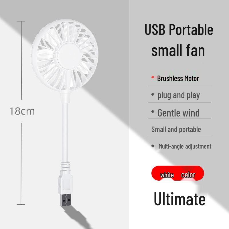 Портативный USB ручной вентилятор: Тихий, Миниатюрный и Совместимый с Power Bank для Офиса, Общежития и Использования на Открытом Воздухе