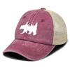 White Forest Bear Mesh Cap Adjustable Baseball Cap Hat For Woman Distressed Simple Snapback Trucker Hat Ideal Choice For Gifts