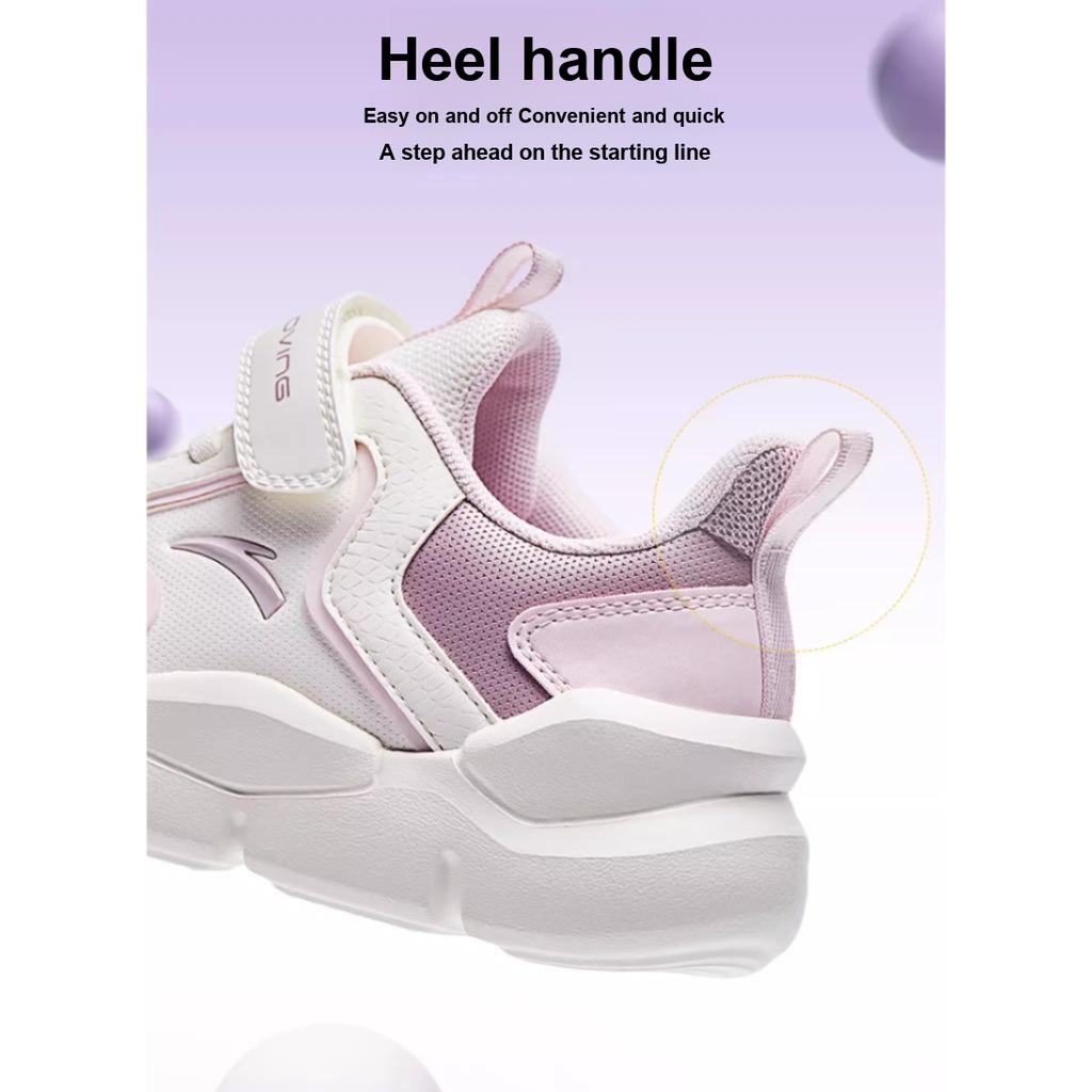 Anta Удобные универсальные амортизирующие прочные детские кроссовки для бега детские кроссовки белые фиолетовые розовые A322419907H-2