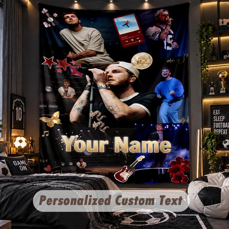 Personalized Wall Tapestry,Alex Warren Custom Printed Name, Fabric Wall Art For Indoor Room Backdrop