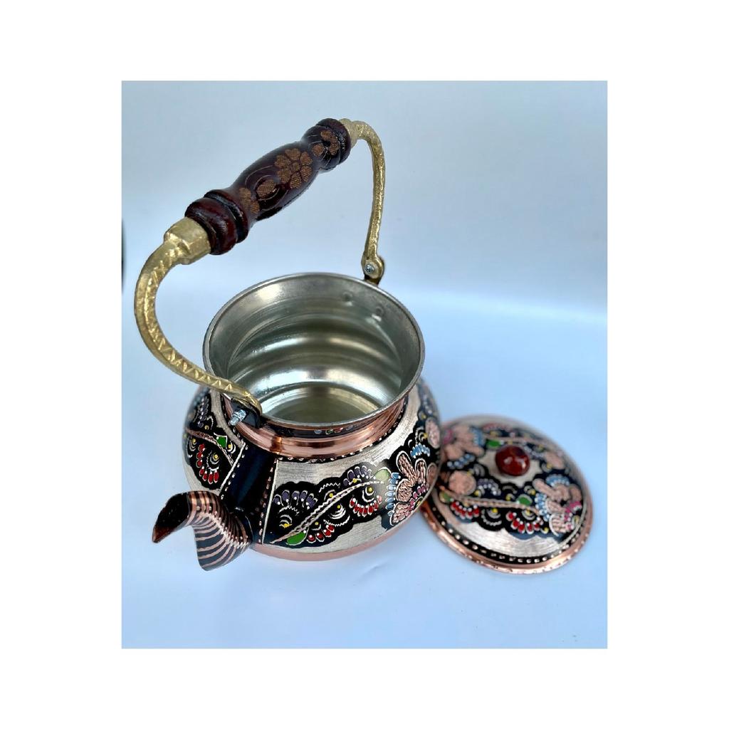 Hand Embroidered Copper Nostalgia Teapot (no:2)