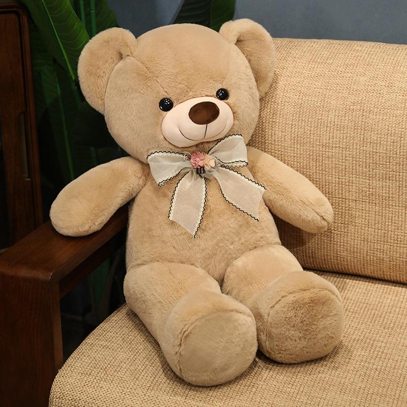 Милый плюшевый мишка с галстуком-бабочкой, плюшевая игрушка, кукла для обнимания, подушка для обнимания, подарок на День святого Валентина, день рождения для девушки