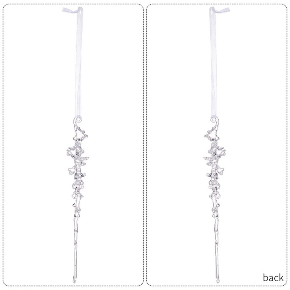 5/12Pcs Acrylic Christmas Hanging Pendants Transparent Xmas Tree Embellishment for Christmas