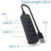 4-портовый USB 3.0 концентратор с портом Type C, док-станция для расширения, USB 3.0 сплиттер, многофункциональный высокоскоростной USB-адаптер питания