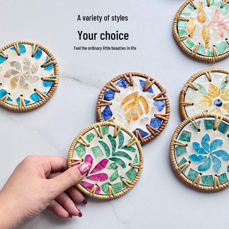 Набор чайника, чашки и подставки с изоляцией из ракушек для высококлассных отелей и ресторанов