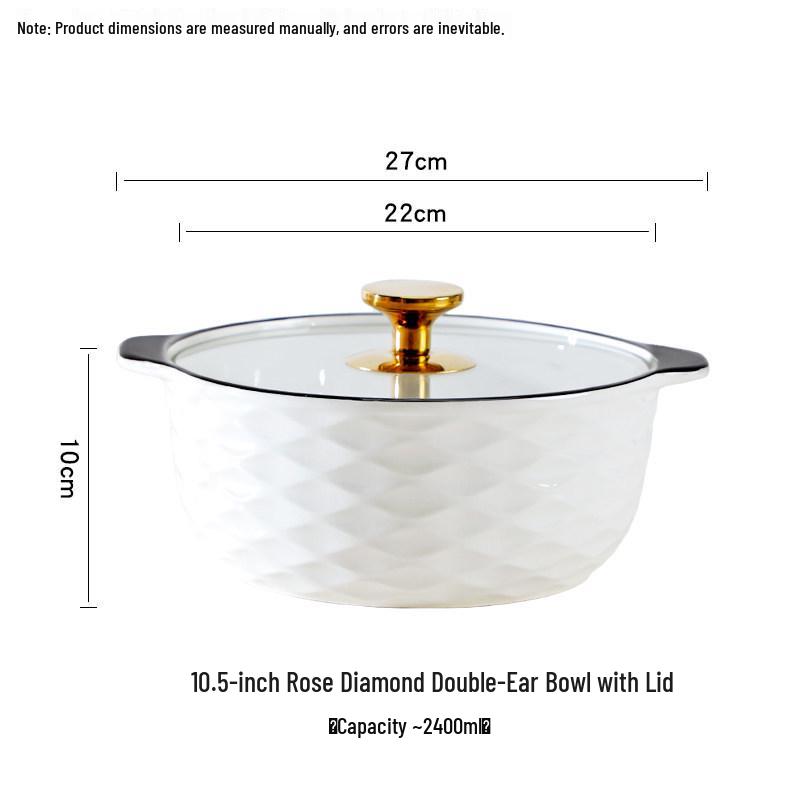 2025 Светлая Роскошь Керамический Набор из 10 Предметов: Миски и Палочки – Современная Посуда для Дома и Подарки на Новоселье