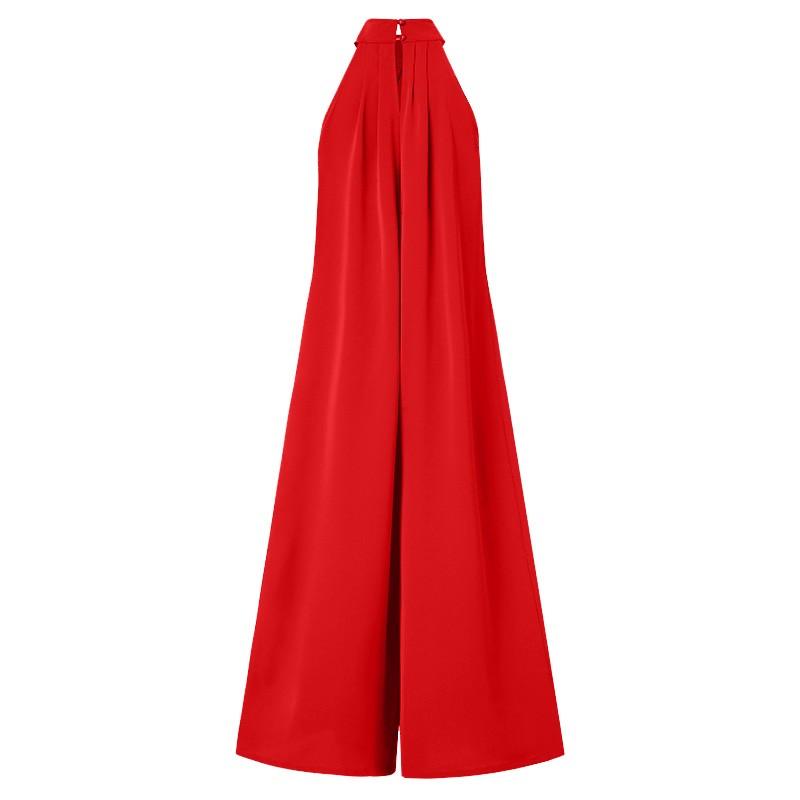 Women's High Neck Jumpsuit Sleeveless Jumpsuit Off Shoulder Wide Leg Jumpsuit