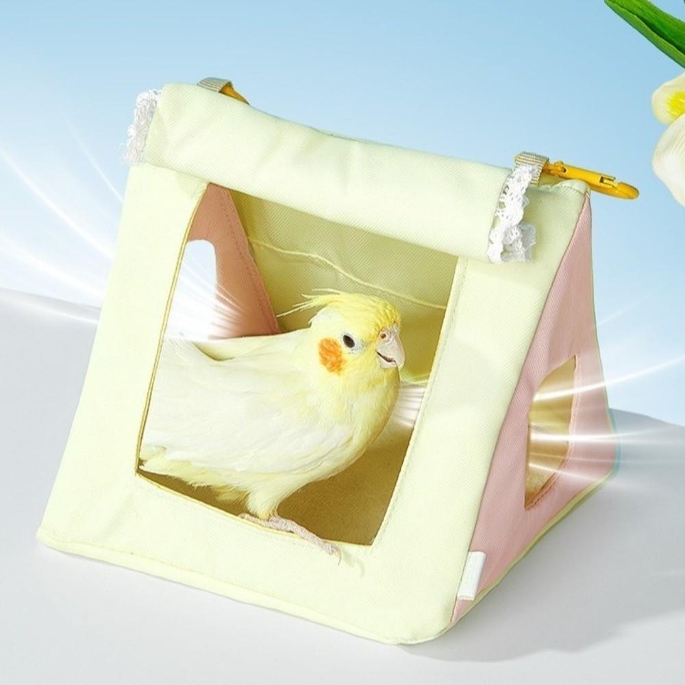 Bite Resistant Hanging Parrot Nest Breathable Net Bird House Triangle Bird Hammock Bird Cage