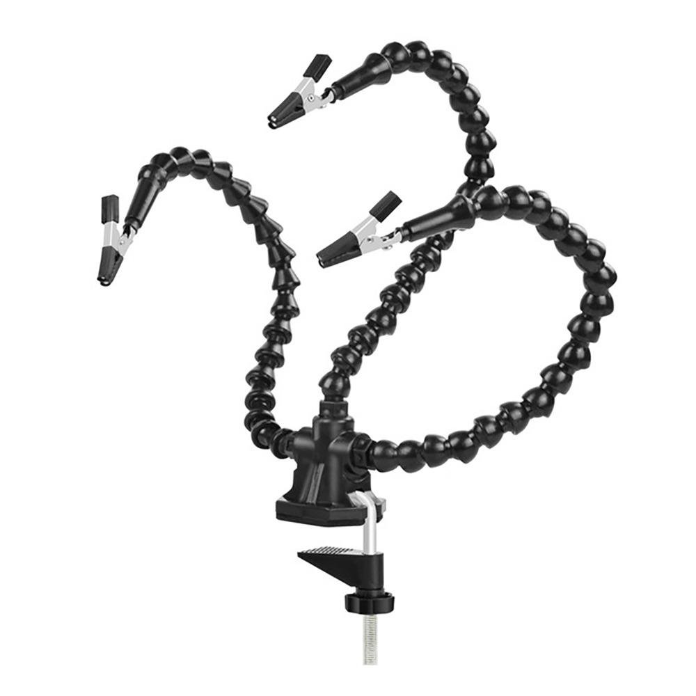 3/4/5 Arms Soldering Table Clip Black/Blue Soldering Stand Compact Soldering Helping Hand Tool