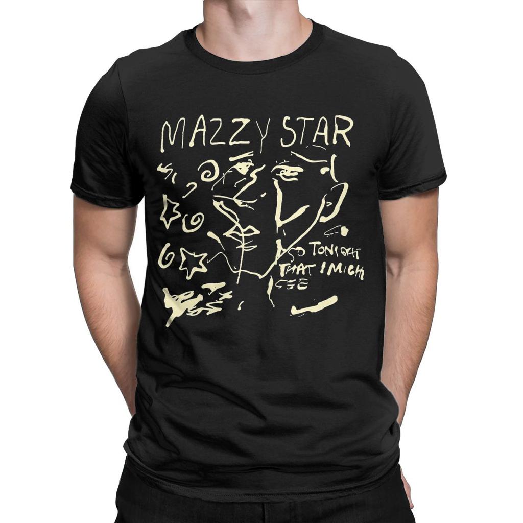 Мужская футболка Mazzy Star Leisure Cotton Tee Shirt Short Sleeve Band Music T Shirts Round Neck Clothes Classic
