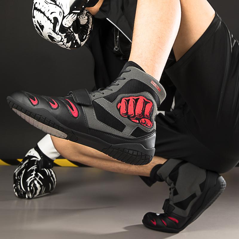 Мужская/женская боксерская борцовская обувь большого размера, легкая противоскользящая тренировочная обувь, боевая обувь, мотоциклетные ботинки