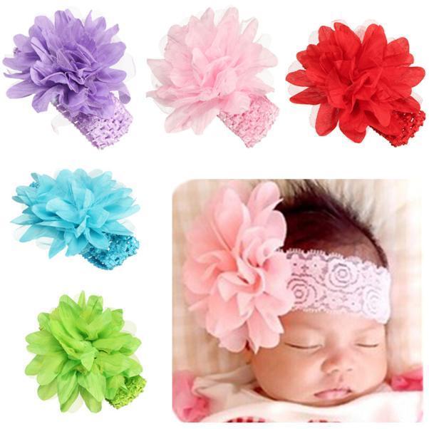 Baby Girls Flower Headband Lace Bow Hairband Flower Headbands