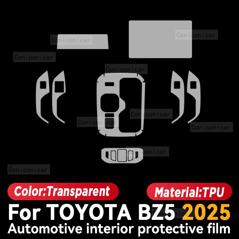 For TOYOTA BZ5 2025 Car Interior Center Console Instrument Dashboard Protective Cover Film Anti-scratch Sticker Accessories