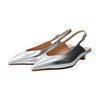 Pumps Kitten Heel Back Band Pumps F41315 Silver Cm [Fabiorsconi] Women's 24.0