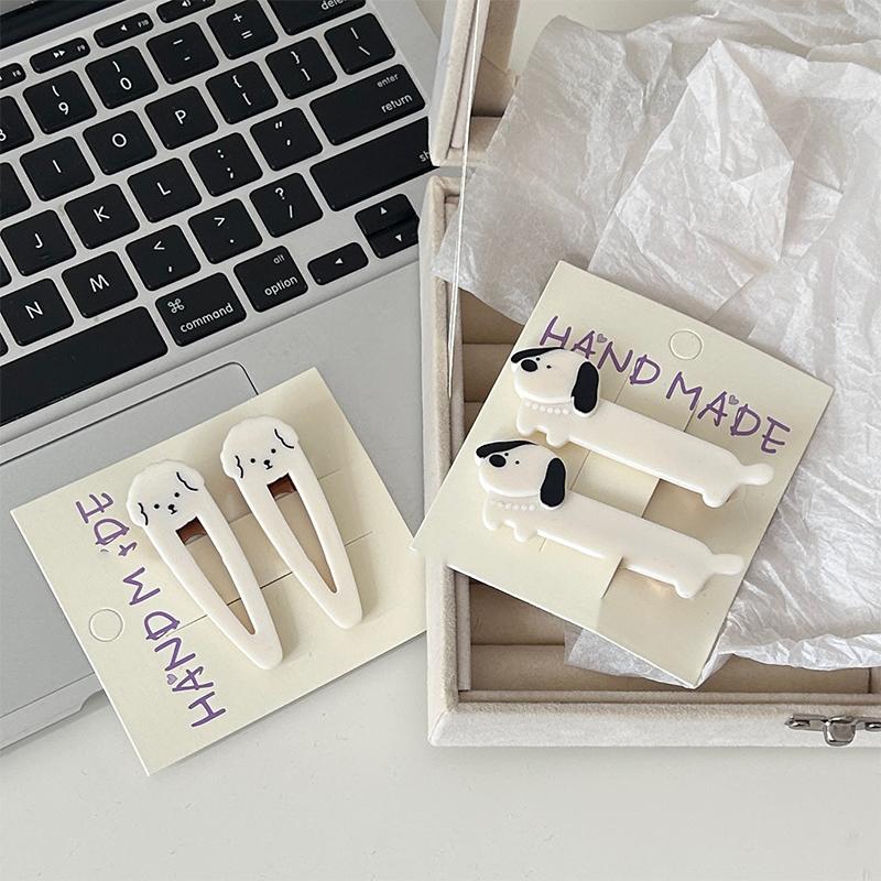 Милая мультяшная собака акриловая заколка для волос для женщин и девочек заколки для волос с животными индивидуальные милые заколки челки заколки аксессуары для волос