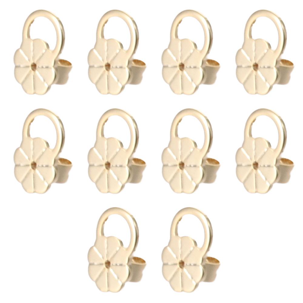 Copper Earring Backs White Gold Large Earring Backing Secure Earring Backers  For Droopy Ears