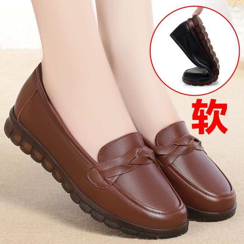 Модные женские балетки Повседневные Легкие Удобные Нескользящие Женские Балетки Новая Мода Уличные Лоферы Женская Кожаная Обувь
