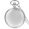 JewelryWe Pocket Watch Antique Necklace Pendant Watch Pocket Mirror Full Hunter Simple Day Gift Watch, Watch, Silver, Alloy, Valentine's