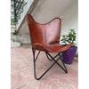 Handmade Leather Butterfly Chair Foldable Lounge Chairs Home & Garden Furniture