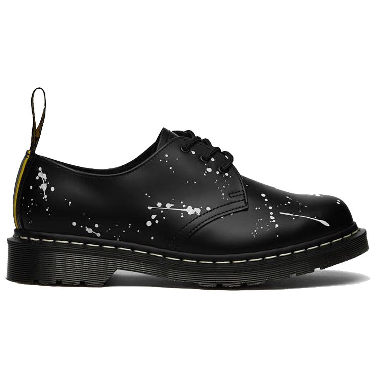 Neighborhood x Dr. Martens 1461 Сделано в Англии Брызги краски Унисекс Кроссовки Черный Белый 27593922