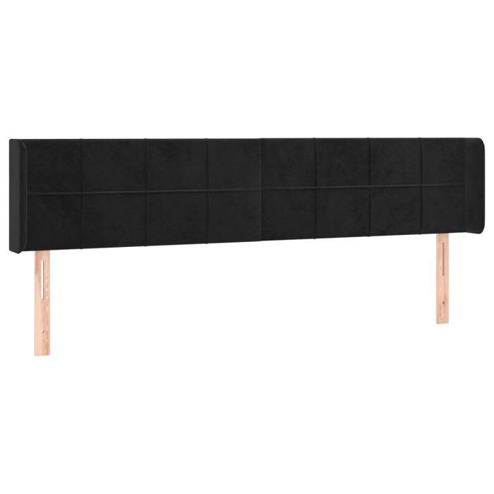 VidaXL LED Headboard Bedroom Furniture Double Bed Accessory Head of Bed Frame Interior Black 3123292