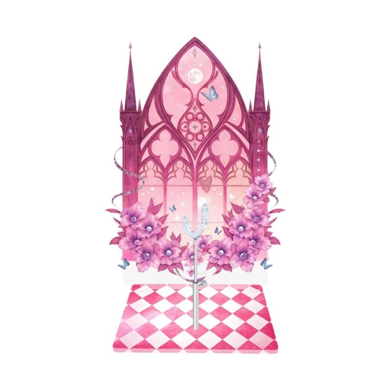 Castles Backdrop Display Stand For Collectible Dolls Adjustable Height Easy Installation Universal Compatibility
