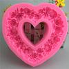 Large Rose Heart Wreath Silicone Food Good Mold Big Heart Shaped Rose Silicone Mold Cake Decorating Tools Soap Cake Mould