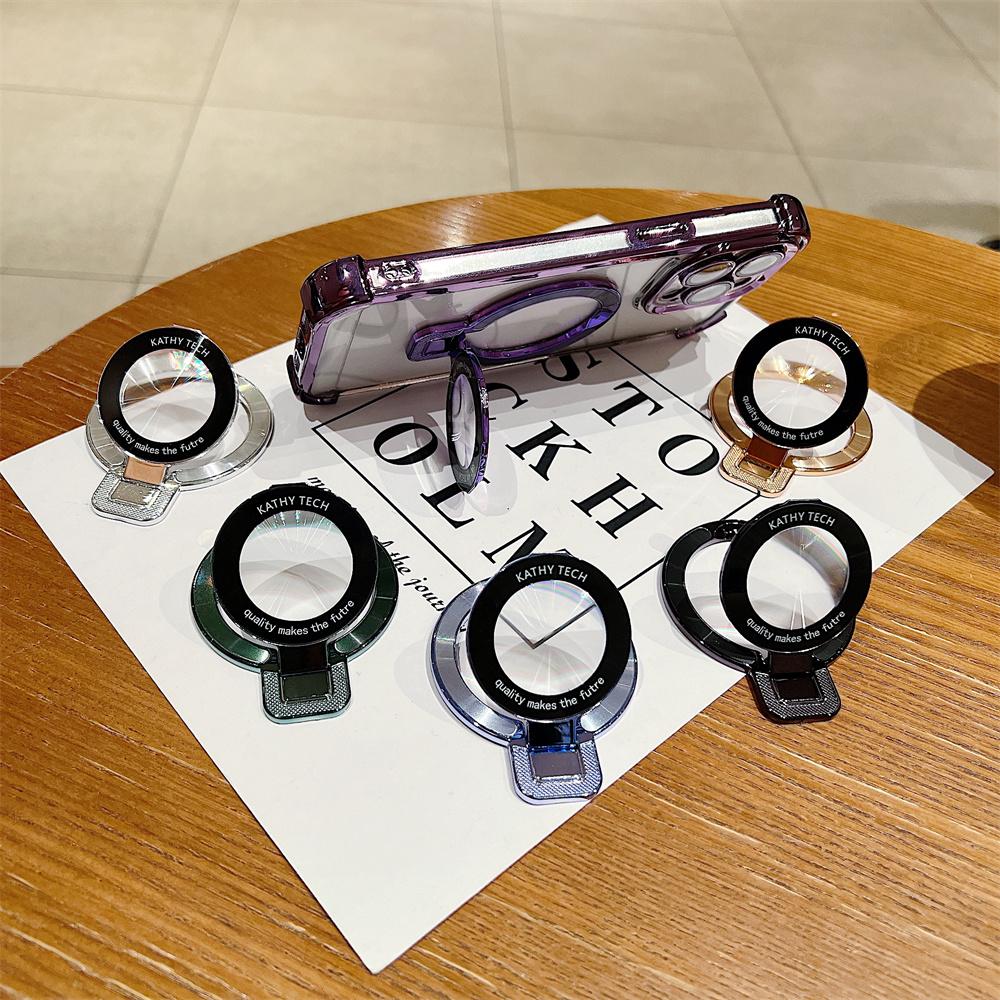 Universal Phone Ring Holder Grip Kickstand for Magsafe Magnetic For iPhone 12 13 14 15 Pro Max Samsung Xiaomi Plating Bracket