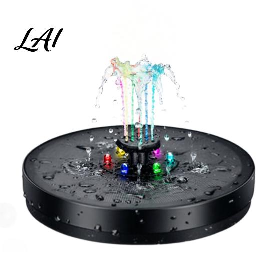 Bathroom Light Fountain Solar Floating Bath with Colorful LED Lights Rechargeable Bathtub