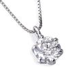 And Me Jewelry Platinum Pt900 Diamond Necklace UP Pendant Single SI2 Grade G Color Front and Back Good [You Box] 0.20ct Cut/4084 [Birthstone April]