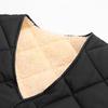 Men Vest Coat V-Neck Sleeveless Single Breasted Solid Color Waistcoat with Pockets Thickened Plush Lining Vest Jacket