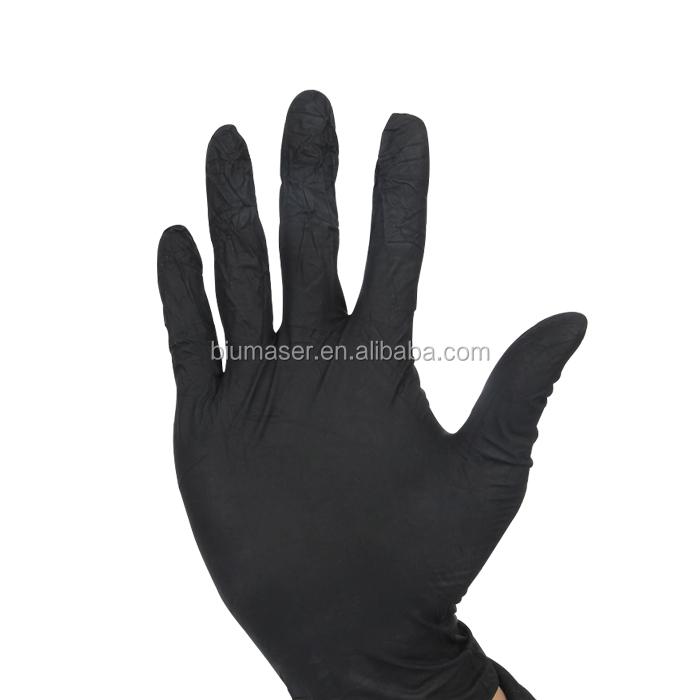 100pcs/box S,M,L Black Nitrile Tattoo Gloves Disposable Tattoo Latex Gloves