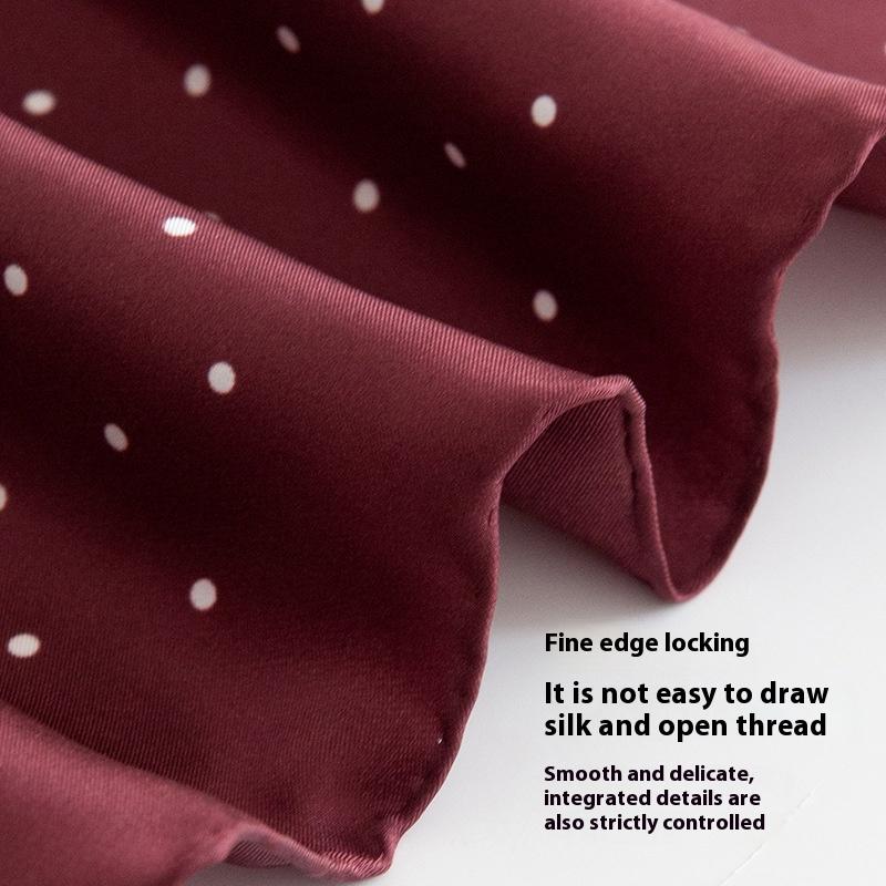 Твил волна горошек 100% шелк маленький квадратный платок высококлассный уличный фото сумка головной платок шейный декоративный платок женщины