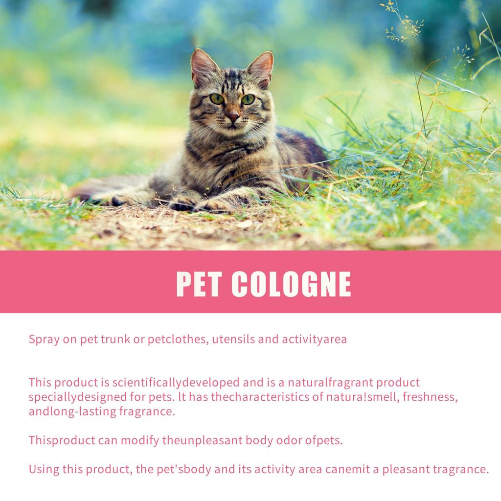 Спрей для питомцев, Кондиционирующий и Удаляющий запах, Парфюм для удаления запаха питомцев для всех типов шерсти, 100 мл/3,4 унции