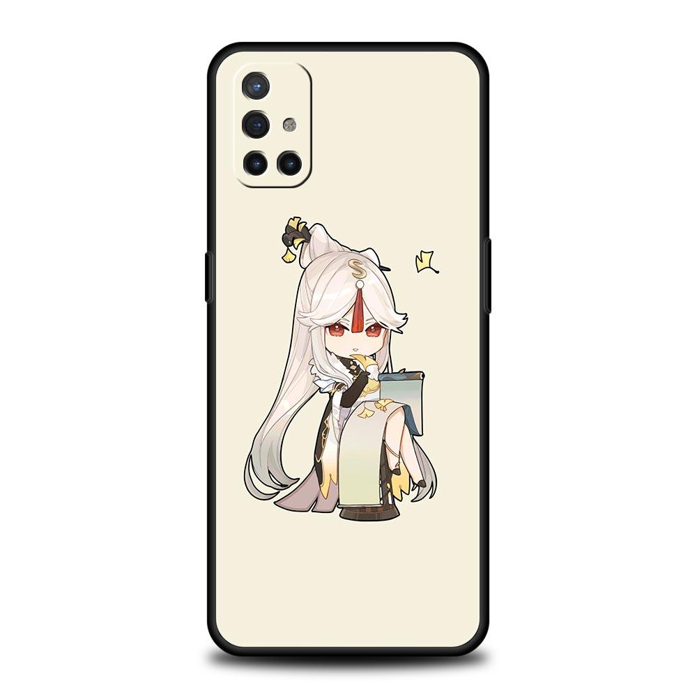 Милый чехол Genshin Impact для OnePlus 10 Pro 9 8T 8 Nord N10 7 7T 9R для 1+ Nord 2T CE 2 N100 N200 Z 5G мягкий черный чехол